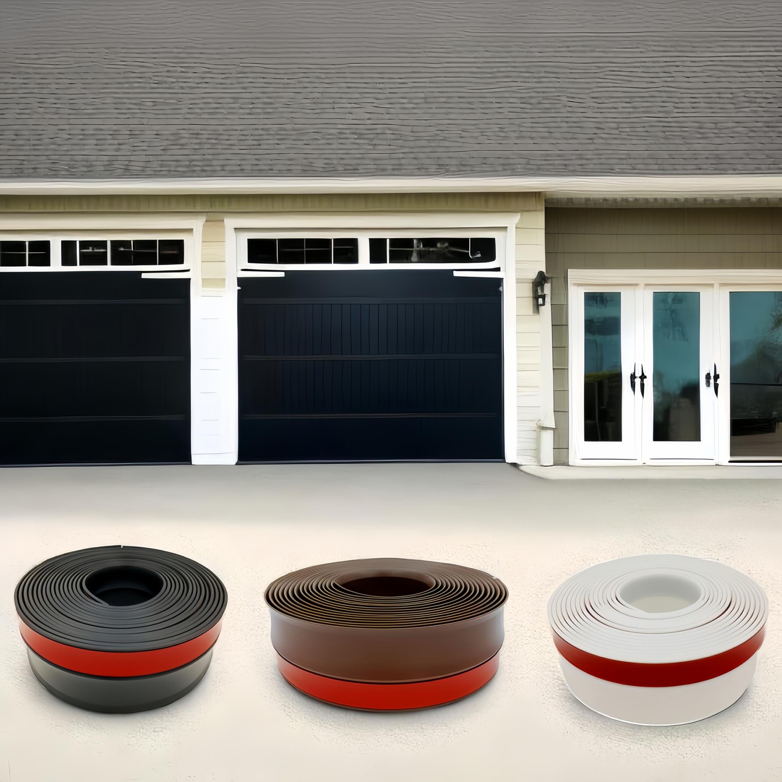 Garage Door Seal Top/Side 6.0m Brown Rubber Strip Weather Stripping