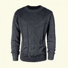 Men's Ribbed Knit Pullover Sweater for Winter