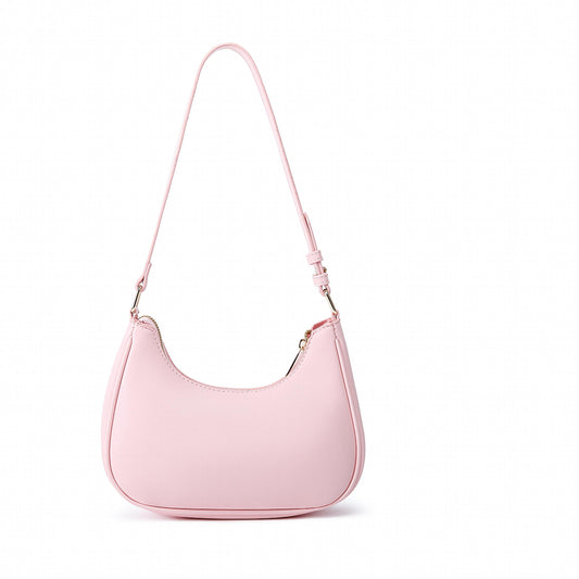 Minimalist Crescent Bag Stylish PU Leather Hobo Shoulder Bag