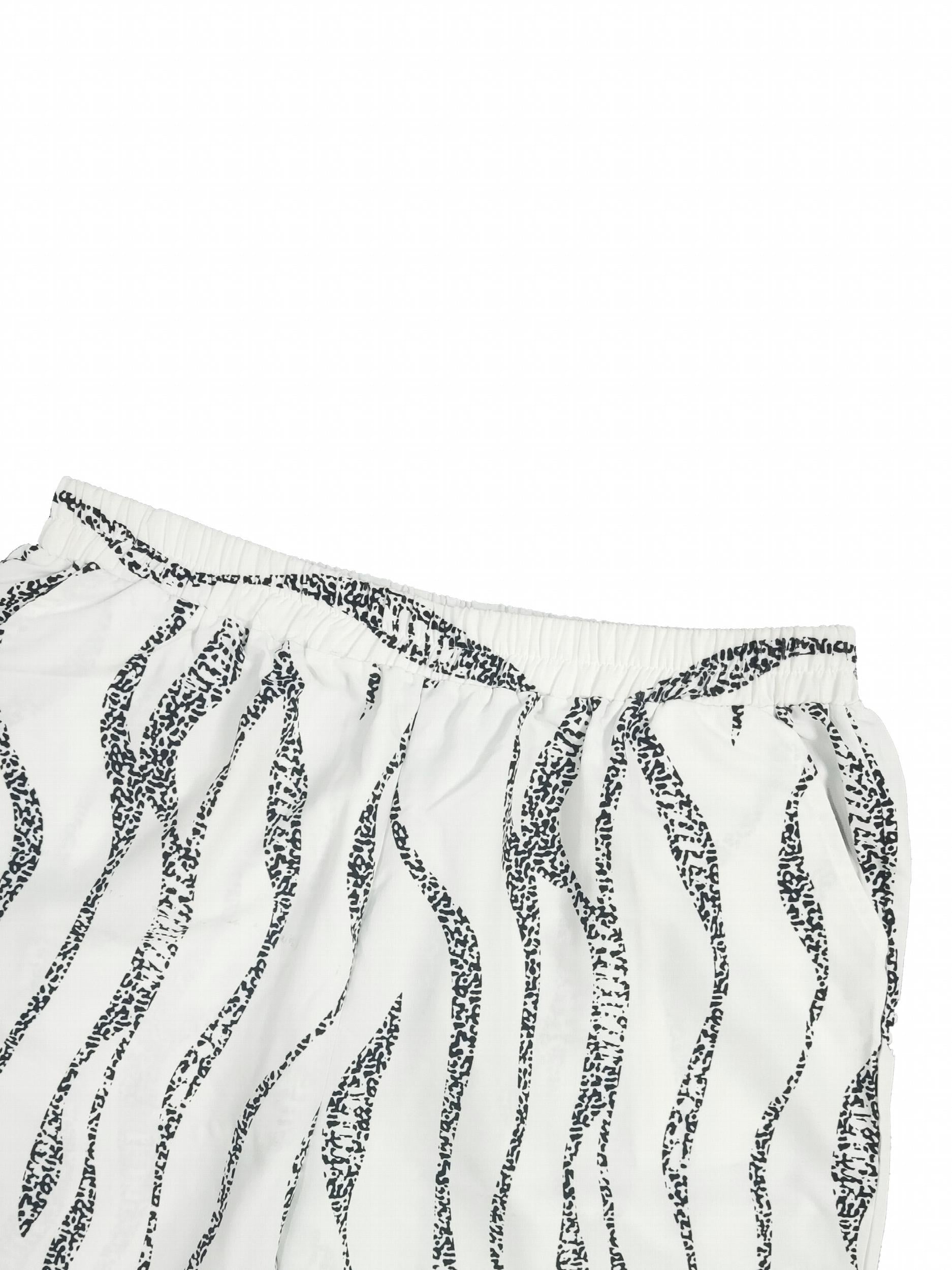  Striped High Rise Straight Leg Pants with Pockets