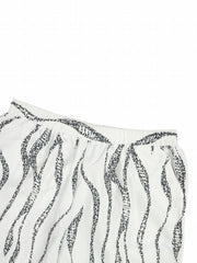  Striped High Rise Straight Leg Pants with Pockets