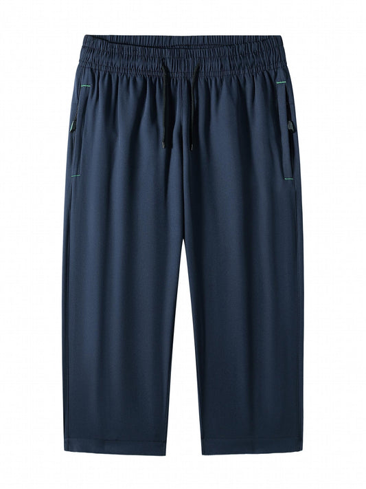 Boys Stylish Solid Jeans Cropped Pants Bottoms With Pockets