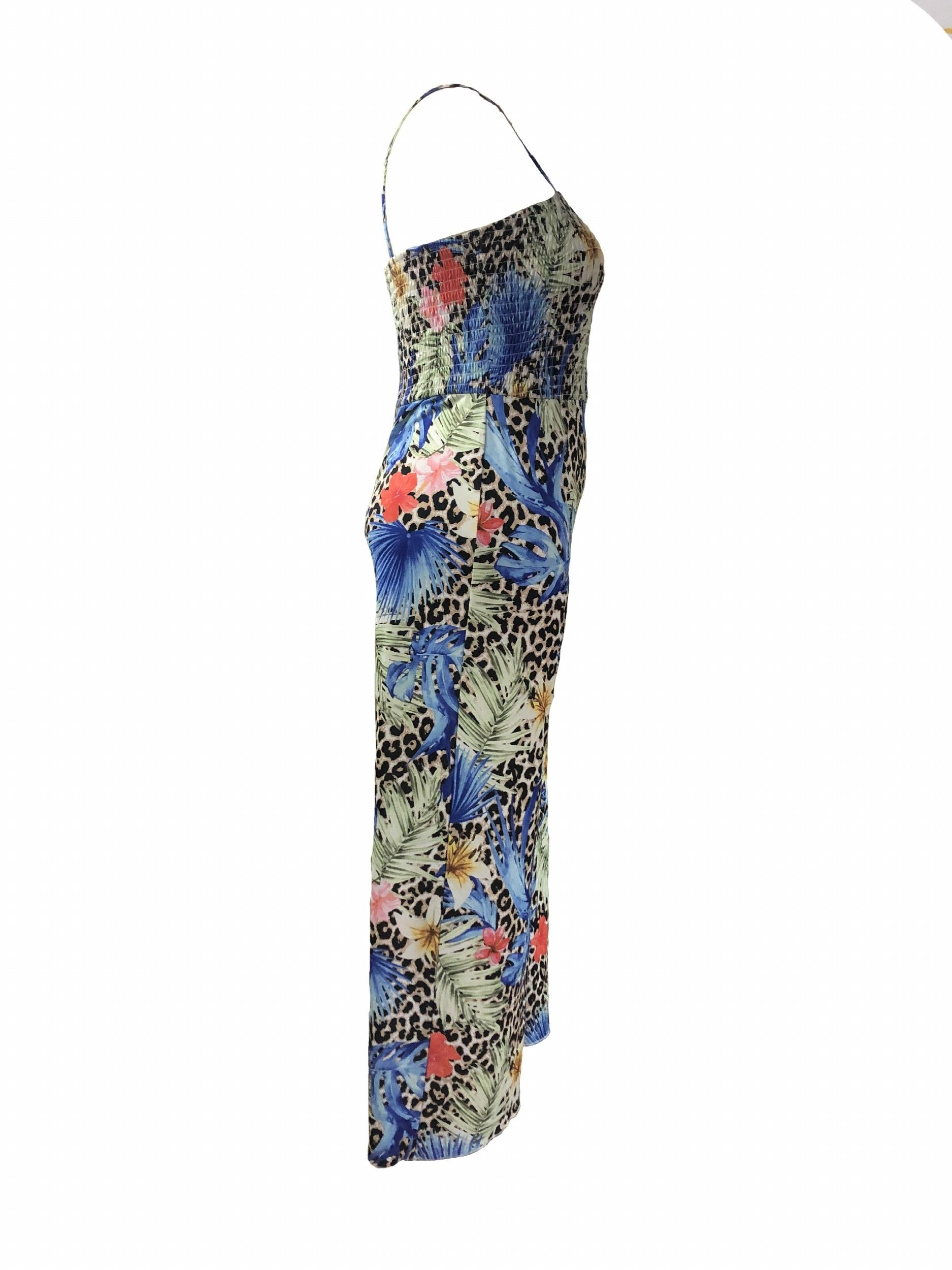  Sexy Jumpsuit Leopard Print Wide Leg Cami Jumpsui