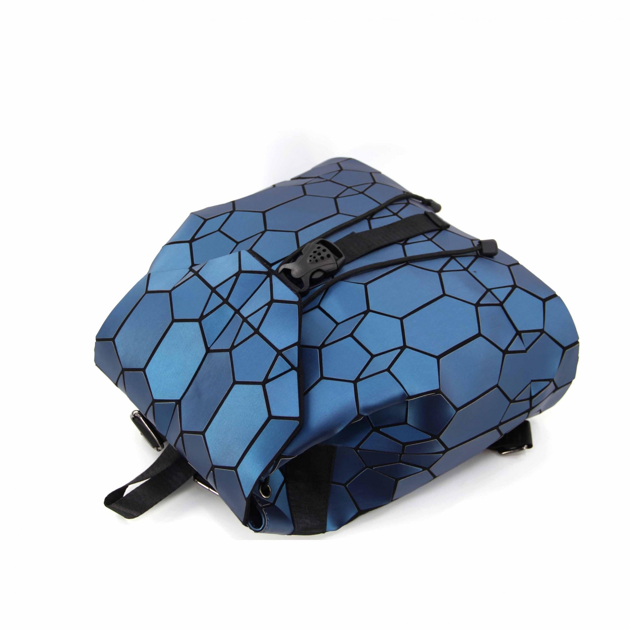 Geometric Argyle Pattern Backpack Drawstring Shoulder Bag Large Capacity