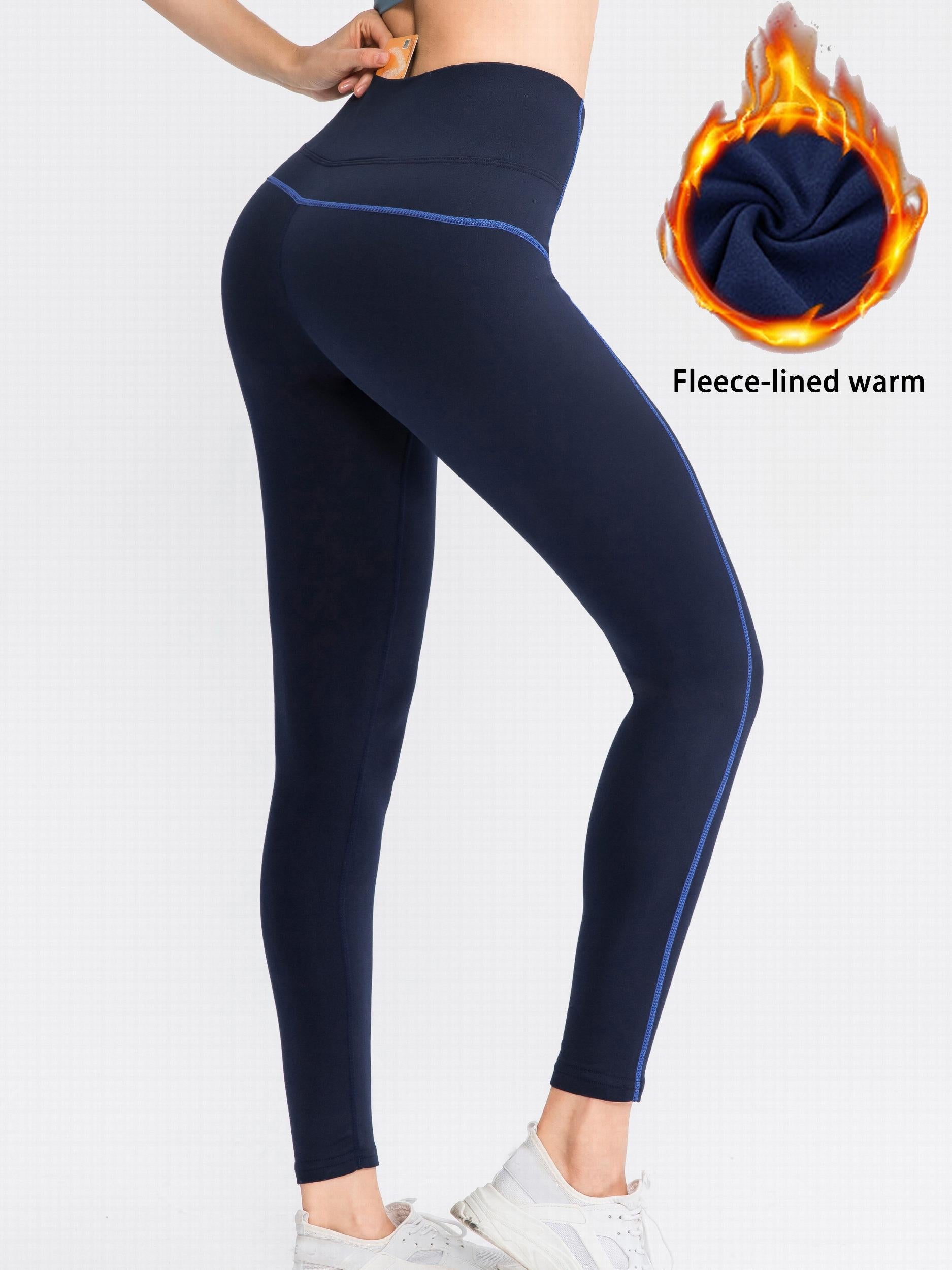 High Waist Fleece Liner Yoga Pants Slimming Leggings