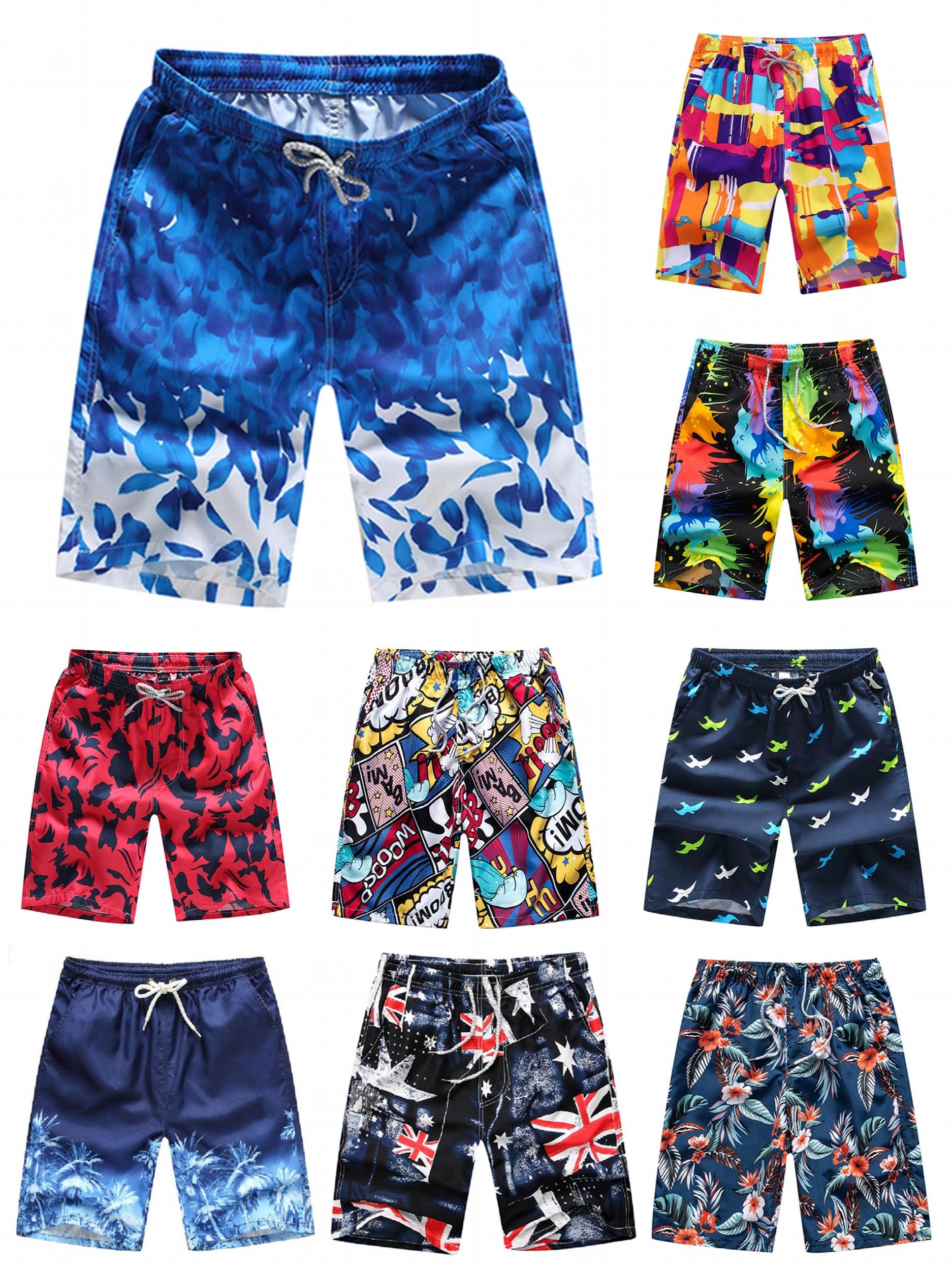 Comics Pattern Men's Swim Trunks Quick Dry Beach Shorts