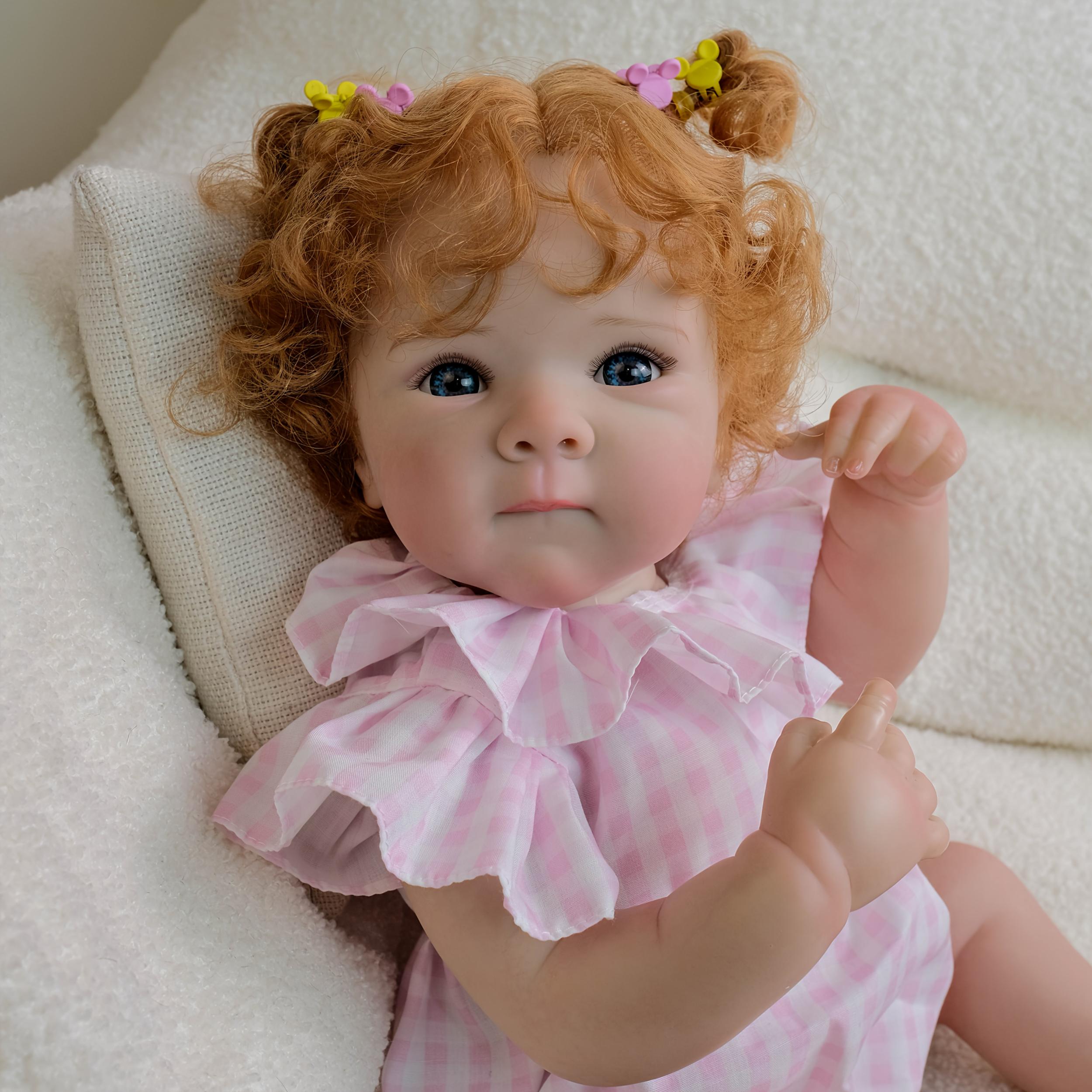 18" Realistic Reborn Youngsters Doll Hand Painted Details Rooted Curly Hair