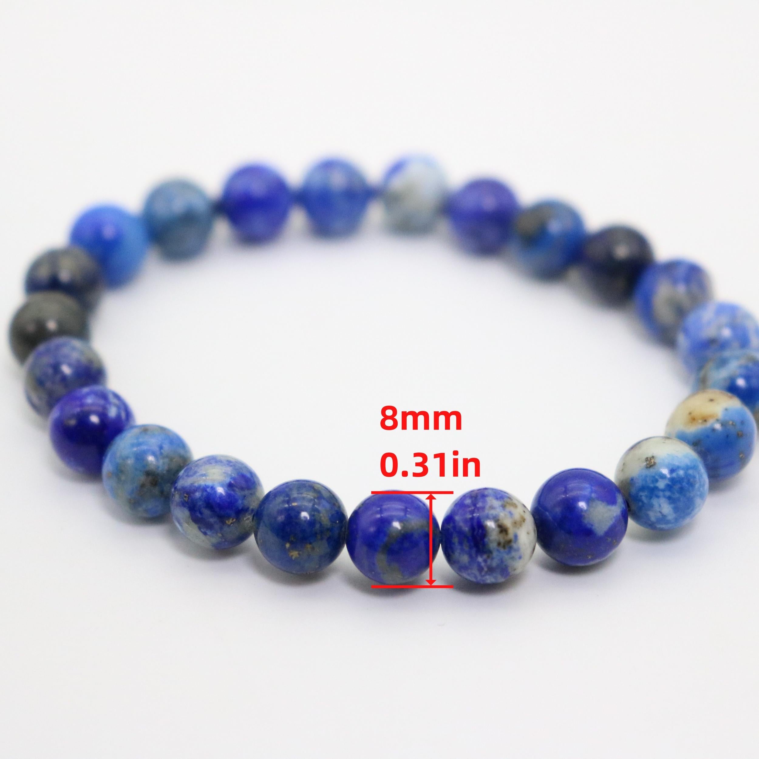 High Pure Natural Lapis Lazuli Bracelet 4mm 6mm 8mm 10mm DIY Beads