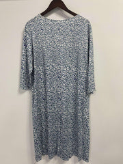  Ditsy Floral Print V Neck Dress With Pockets