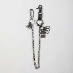 Men's Punk Hip Hop Skull Plaid Waist Chain