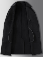 Men's Woolen Trench Coat Double Breasted Overcoat