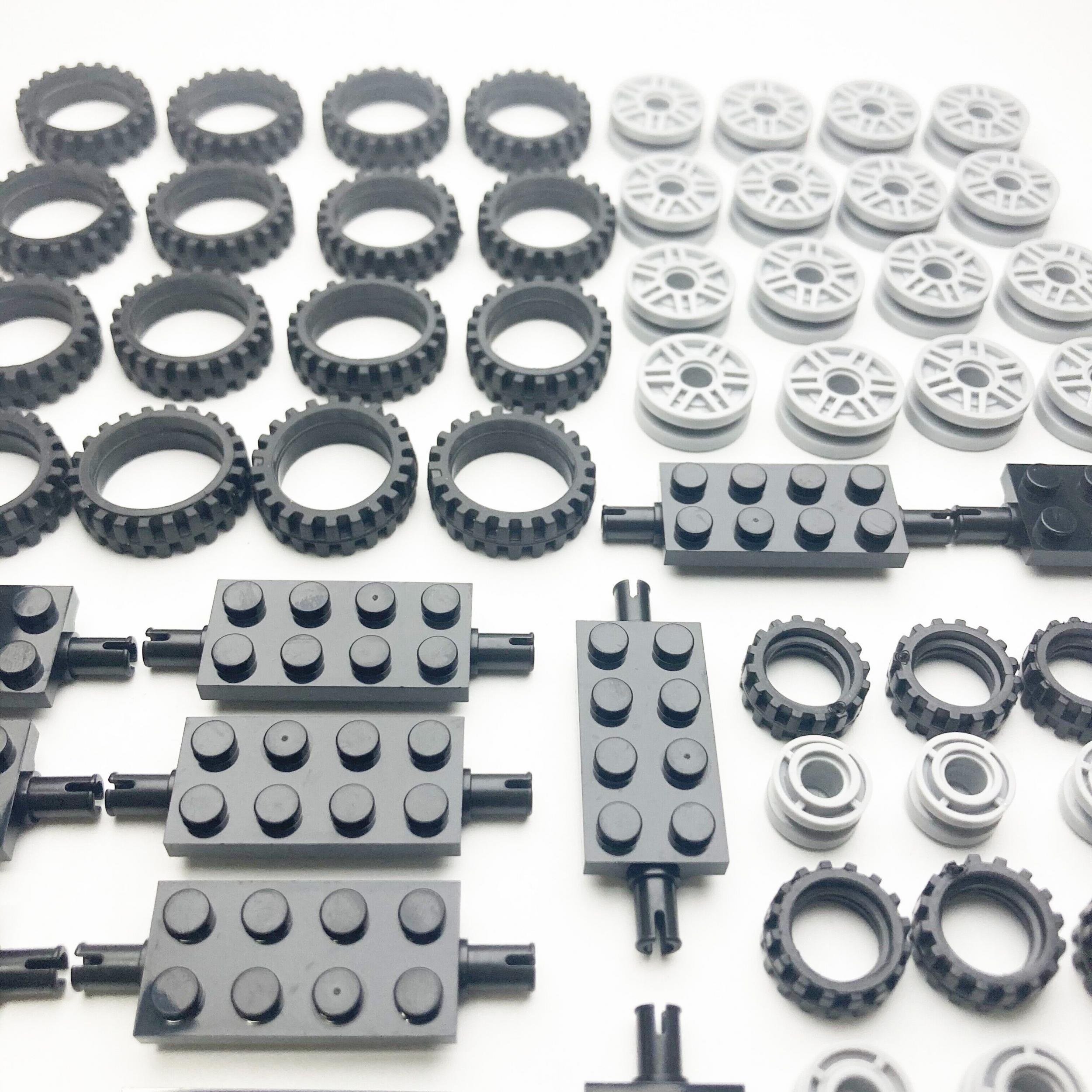 70pcs MOC Building Block Tire Set for DIY Automobile Tire Rim