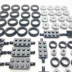 70pcs MOC Building Block Tire Set for DIY Automobile Tire Rim
