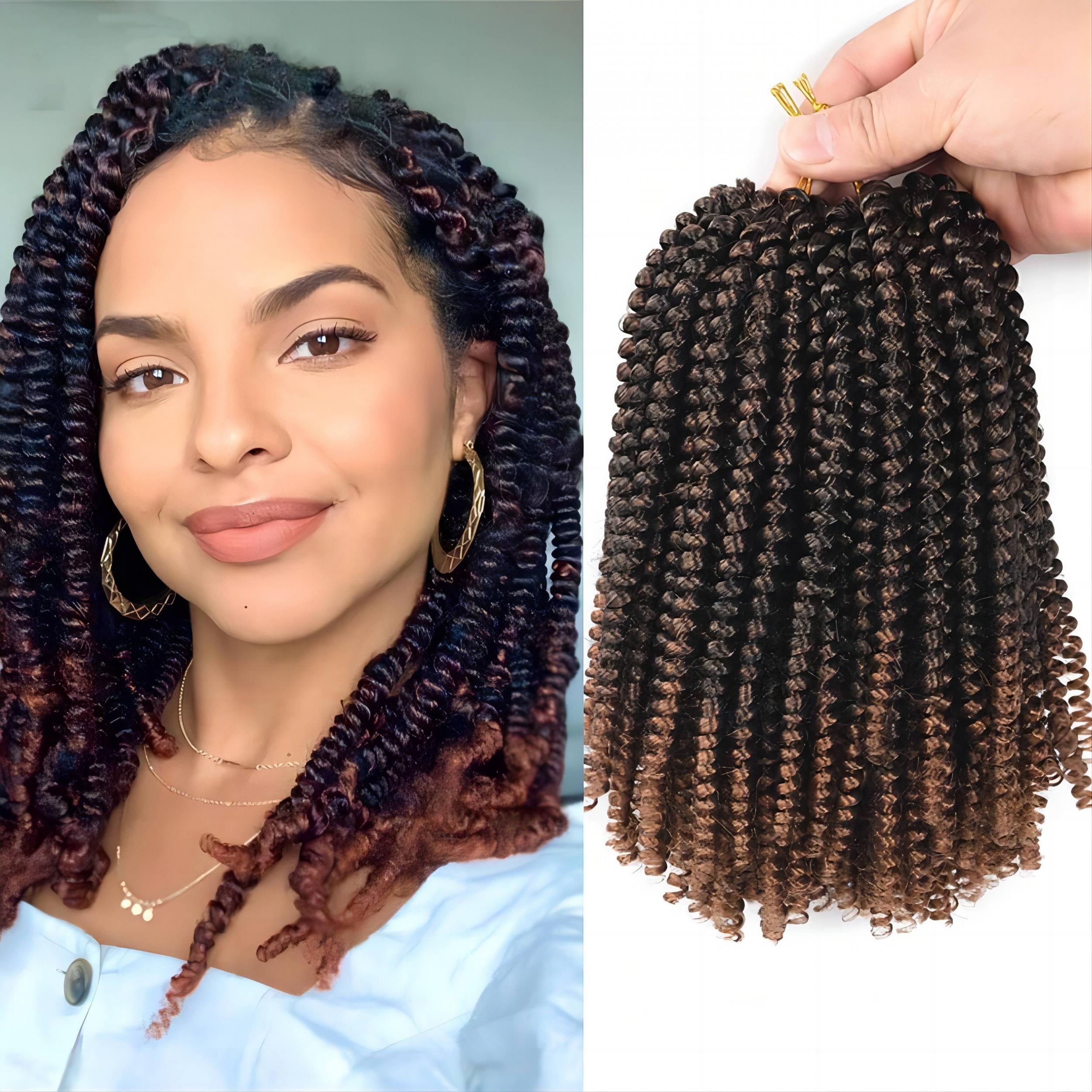 6pack 20 Spring Twist Crochet Braids Extensions 20 32cm Synthetic