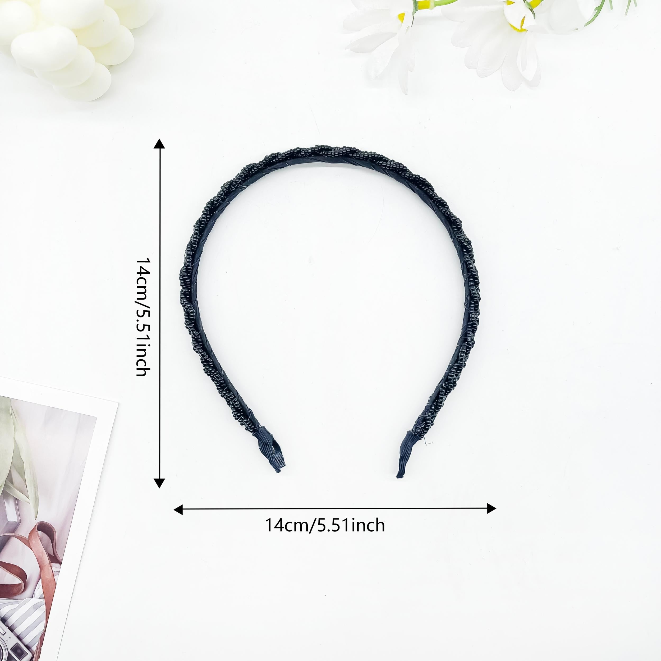 5pcs Beaded Twist Headband Vintage Party Hair Accessories