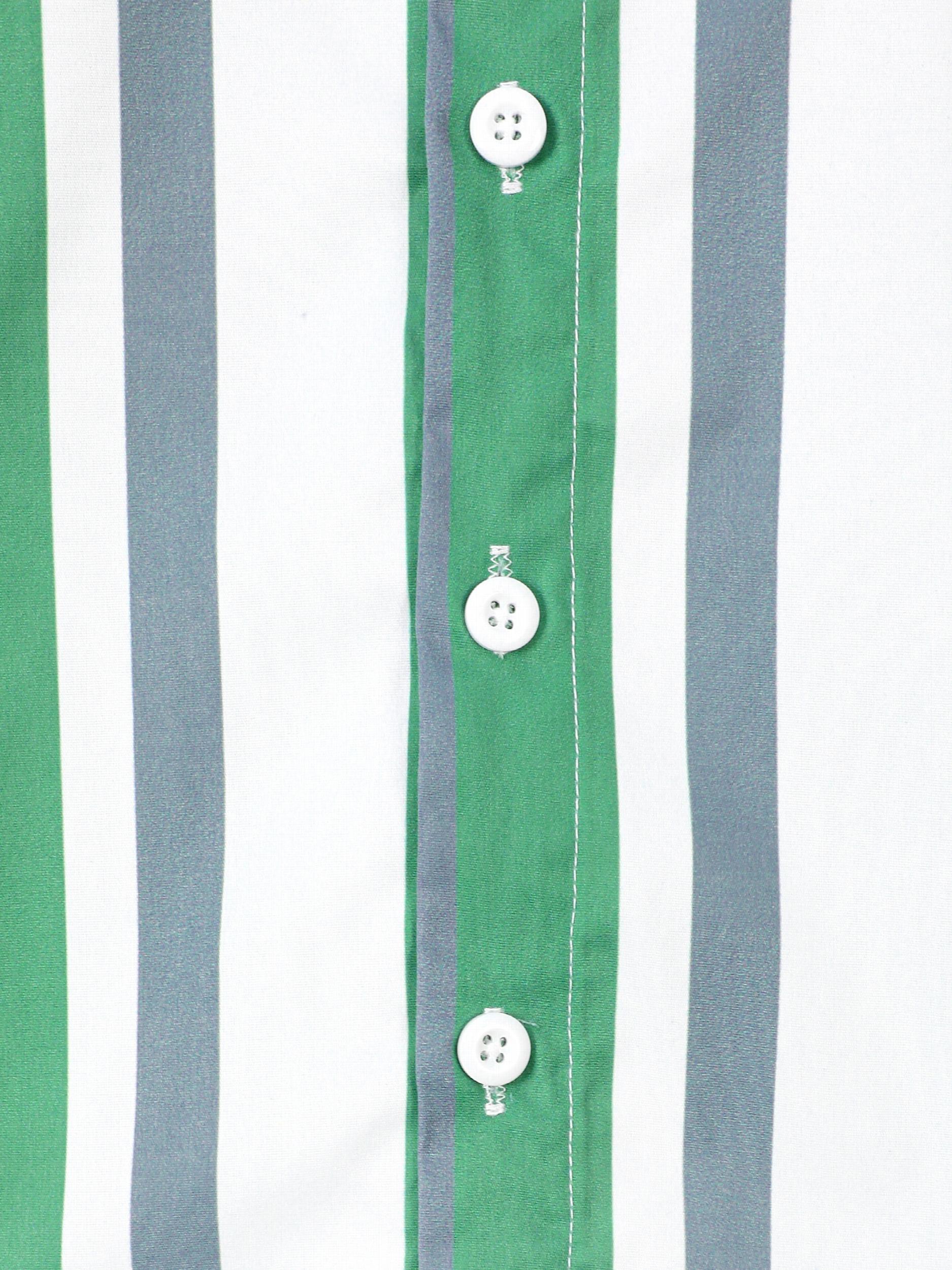 Vertical Stripe Pattern Boy's 2pcs Short Sleeve Shirt & Shorts Set