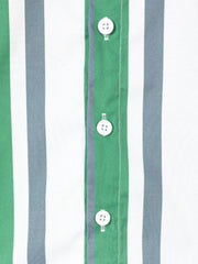 Vertical Stripe Pattern Boy's 2pcs Short Sleeve Shirt & Shorts Set