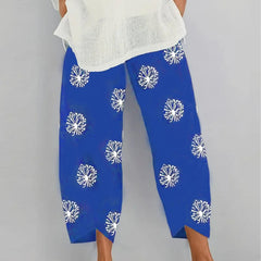 Women's Plus Dandelion Print Wide Leg Trousers