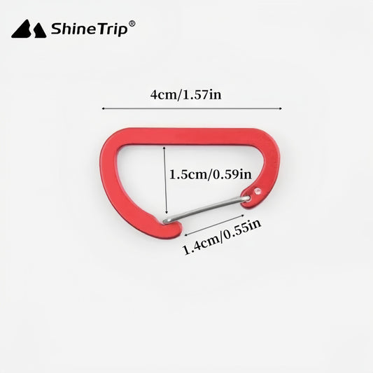 10pcs Aluminum Hook Bukcle D-shaped Backpack Metal Buckle Keychain