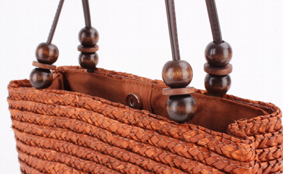 Women Straw Beach Tote Bag Bohemia Large Capacity Handbags