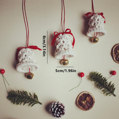 3pcs Macrame Jingle Bell DIY Kit Christmas Craft Set