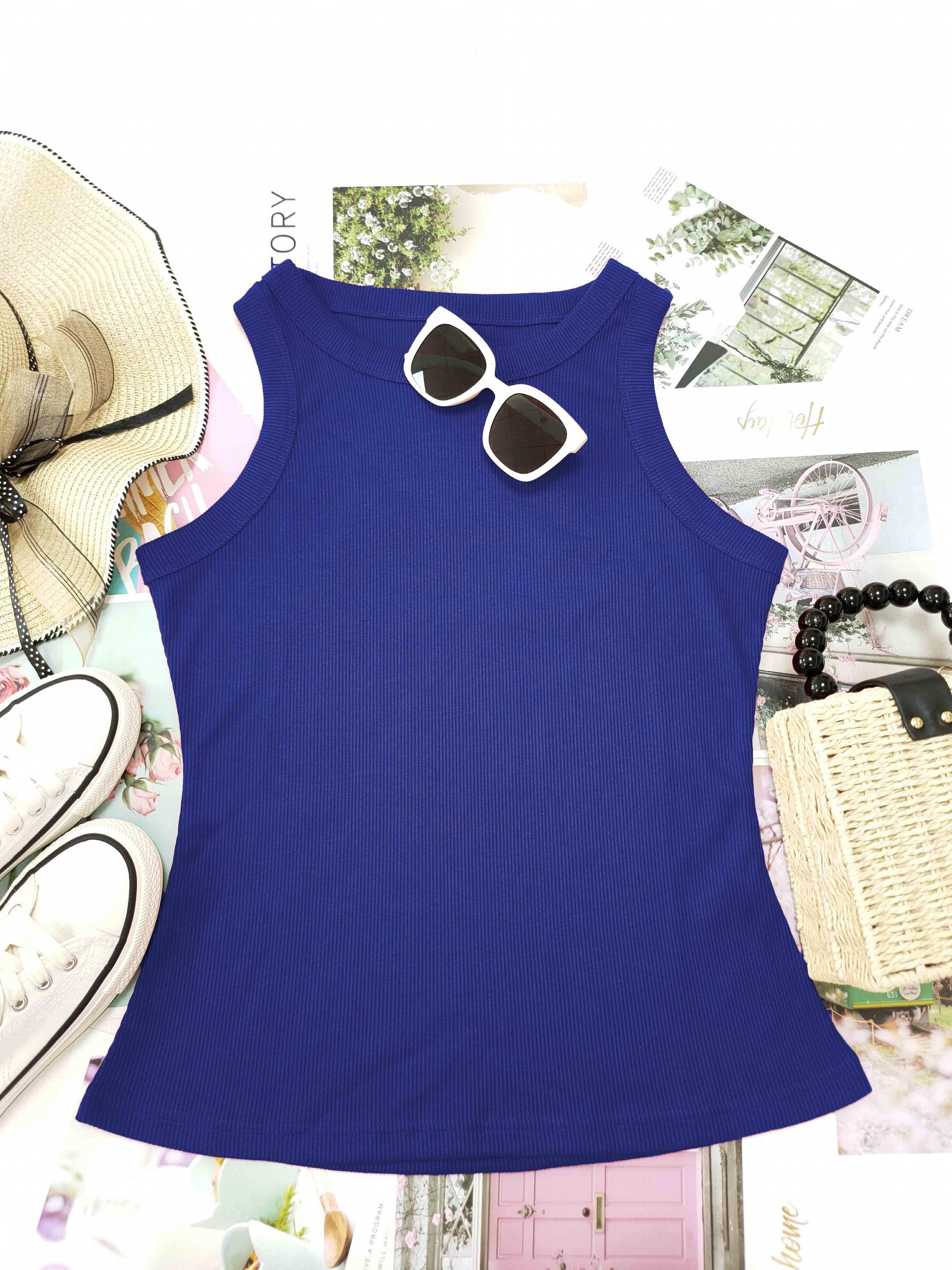  Basic Tank Top - Round Neck, Medium Stretch