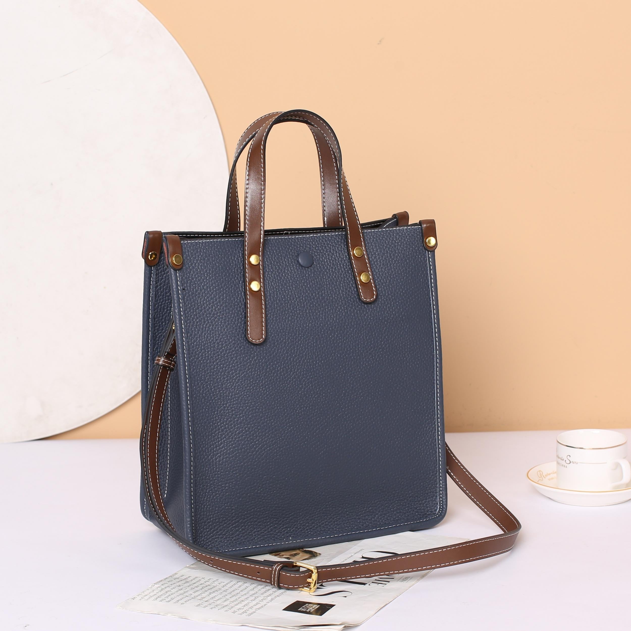 Leather Tote Bag For Women Solid Crossbody Bag