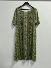 Floral Print Button Boho Dress with Pockets