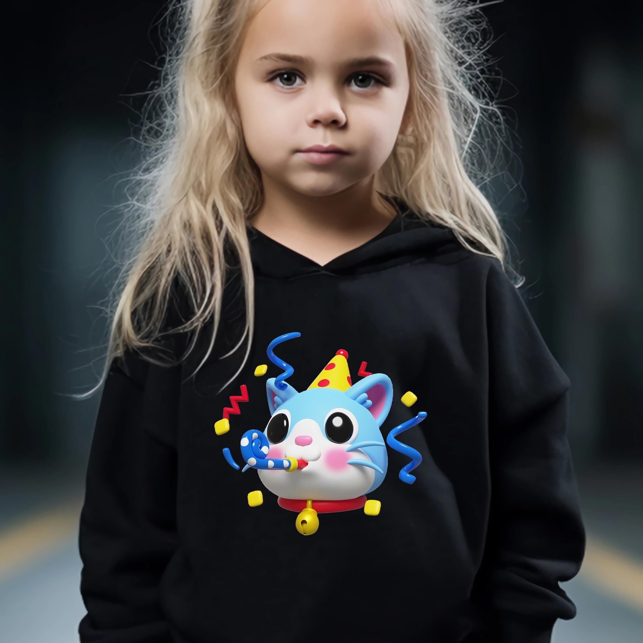 Kitty Print 2pcs Girls Outfits for Sports Spring Fall Outdoor Gift