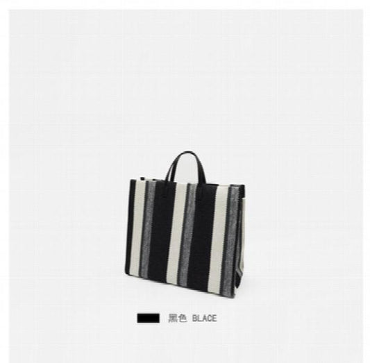 Women's Canvas Tote Bag Spring Handbag Inclined Shoulder Shopping Bag