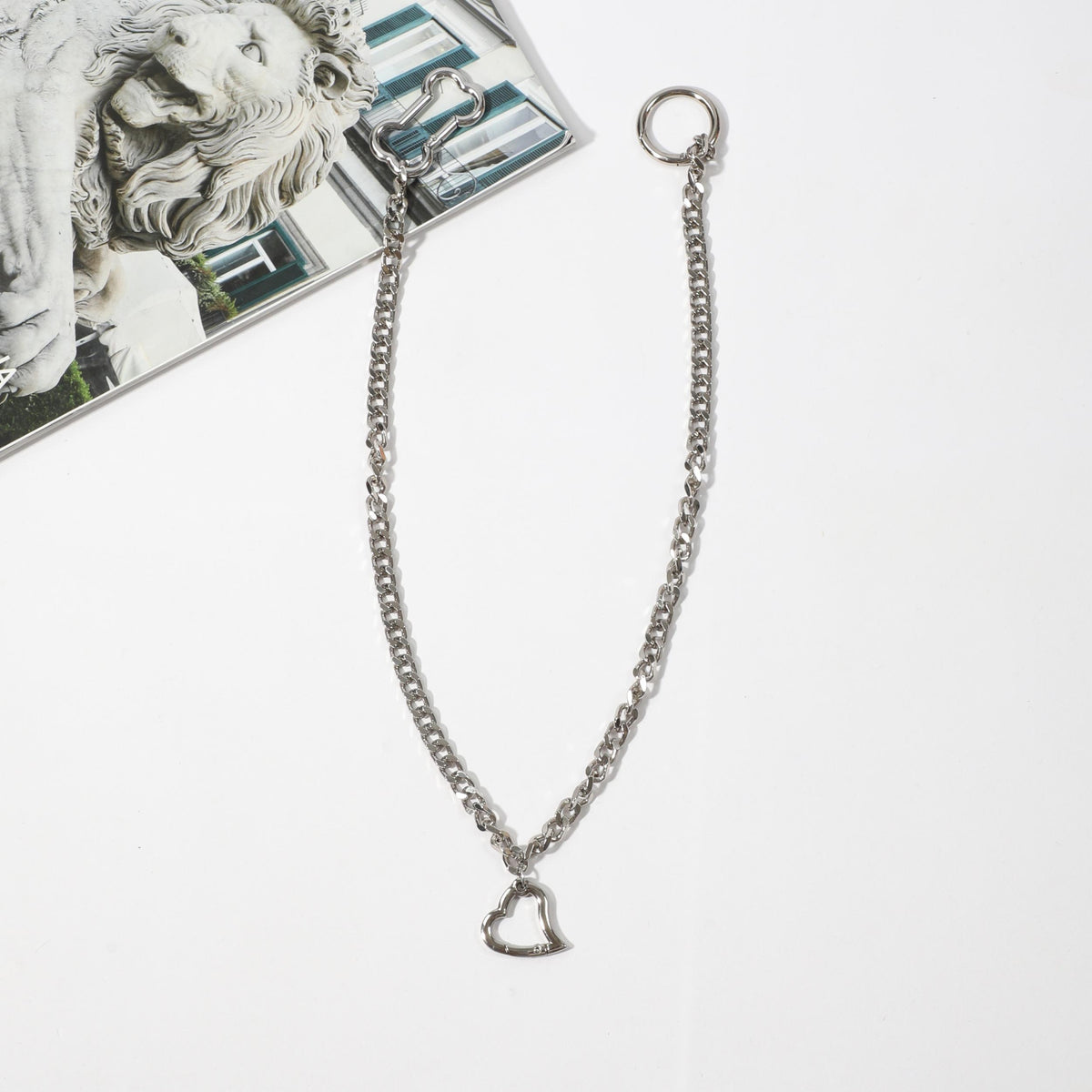 Casual Men's Bone Love Pants Chain Belt Accessory