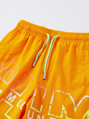 Boys Beach Shorts Quick Dry Drawstring Seaside Shorts