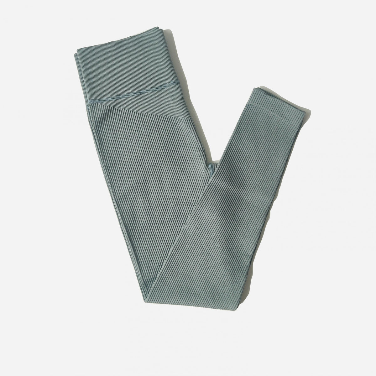 High Waist Ribbed Yoga Leggings - Women's Activewear