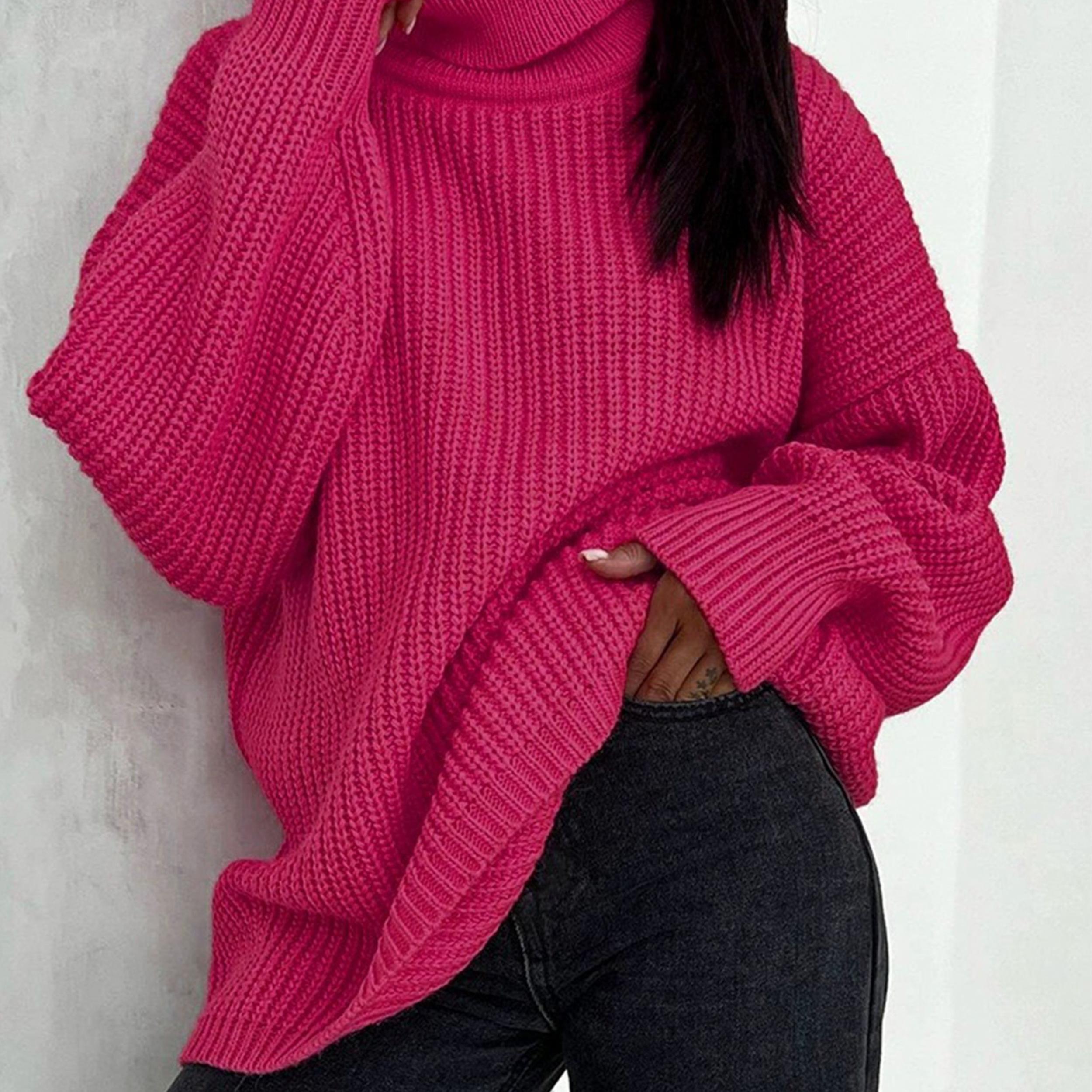  Solid Long Sleeve Turtleneck Sweater