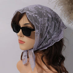 Butterfly Lace Scarf Triangle Scarf Head Wrap Bandana