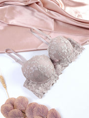 Lace Push Up Bra Breathable Scallop Trim Women's Lingerie