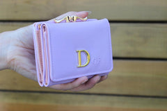 Girls' Short Wallet Three-fold Clip Zero Wallet Letter Wallet