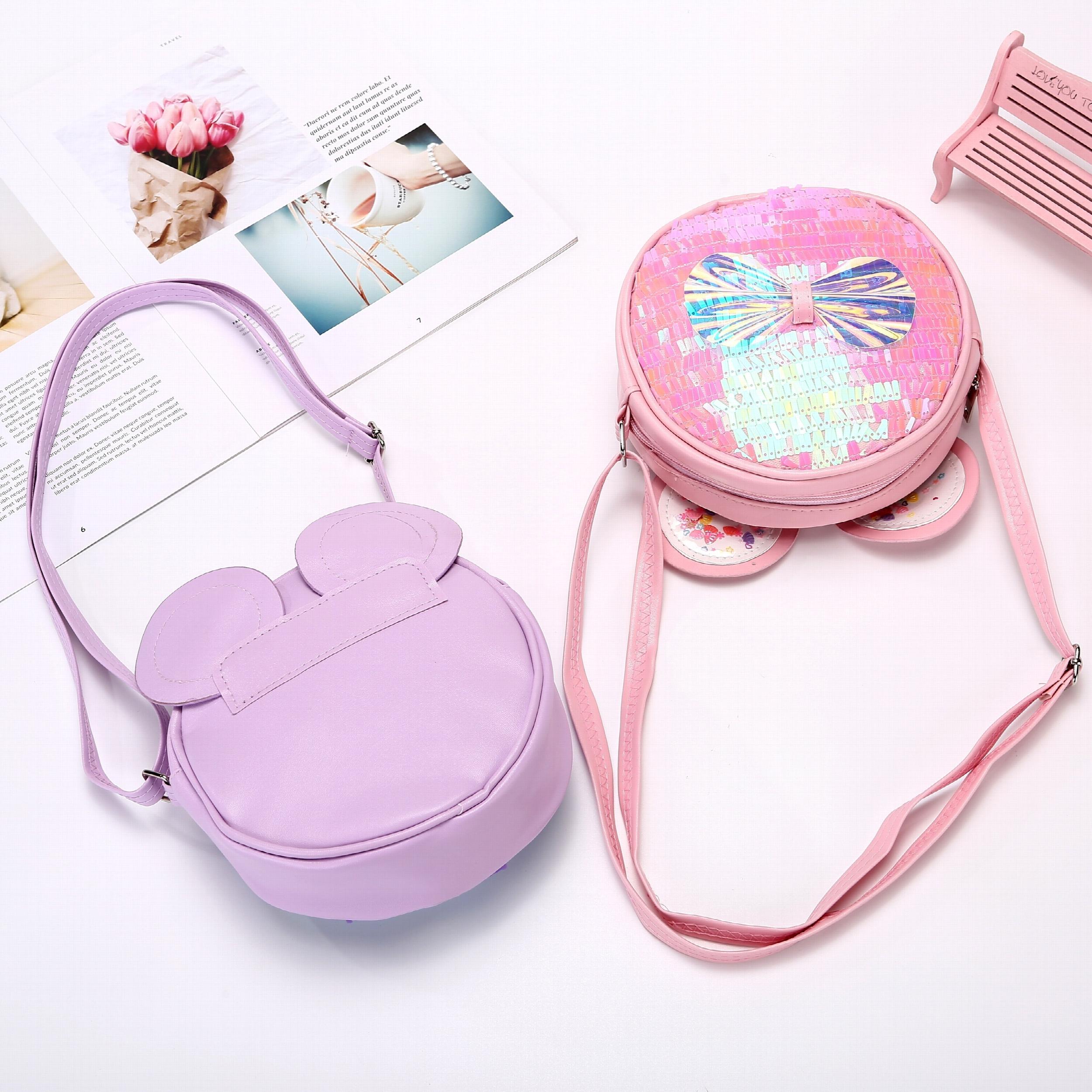Kids Sequin Shoulder Bag with Bow Decoration