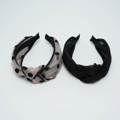 Polka Dot Knot Headband Wide Hairband for Girls