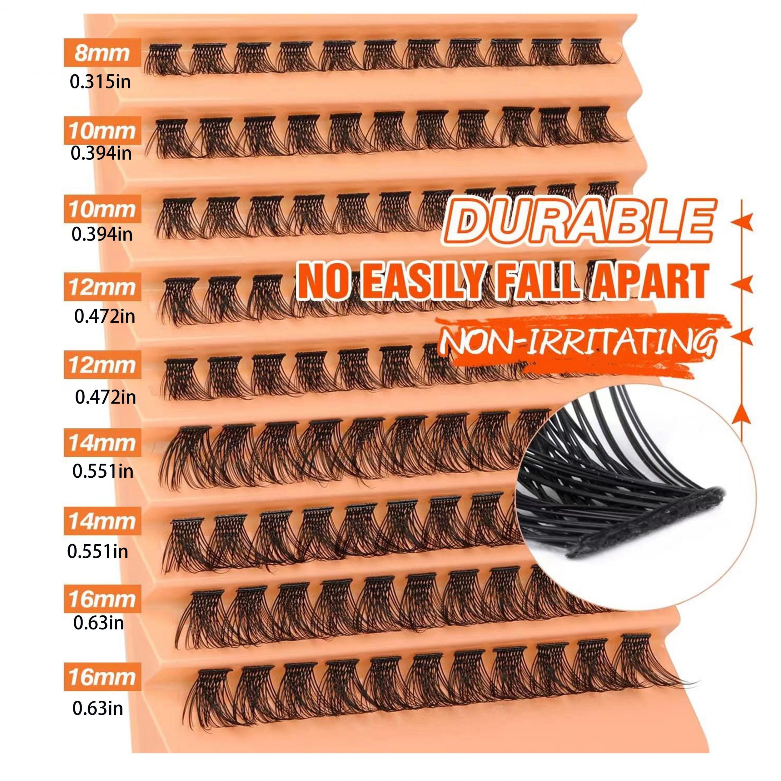 Cluster Lashes Wispy D Curling Eyelash Extensions 10-16mm DIY Lash Extensions