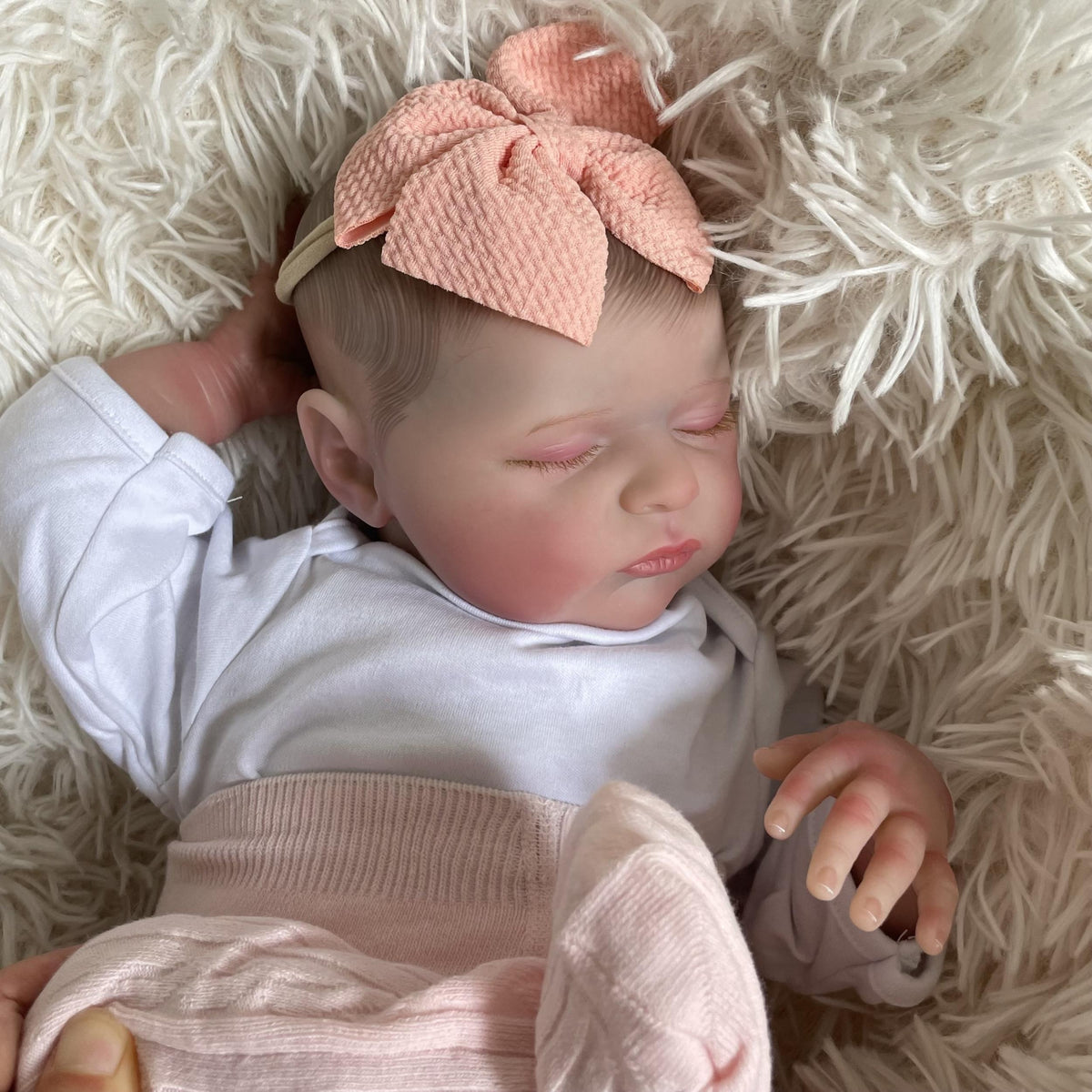 Hand Painted 19" Sleeping Doll with Closed Eyes - Easter Ramadan