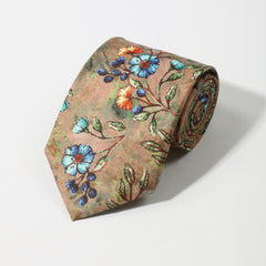 Men's Floral Cotton Tie for Fashion and Parties