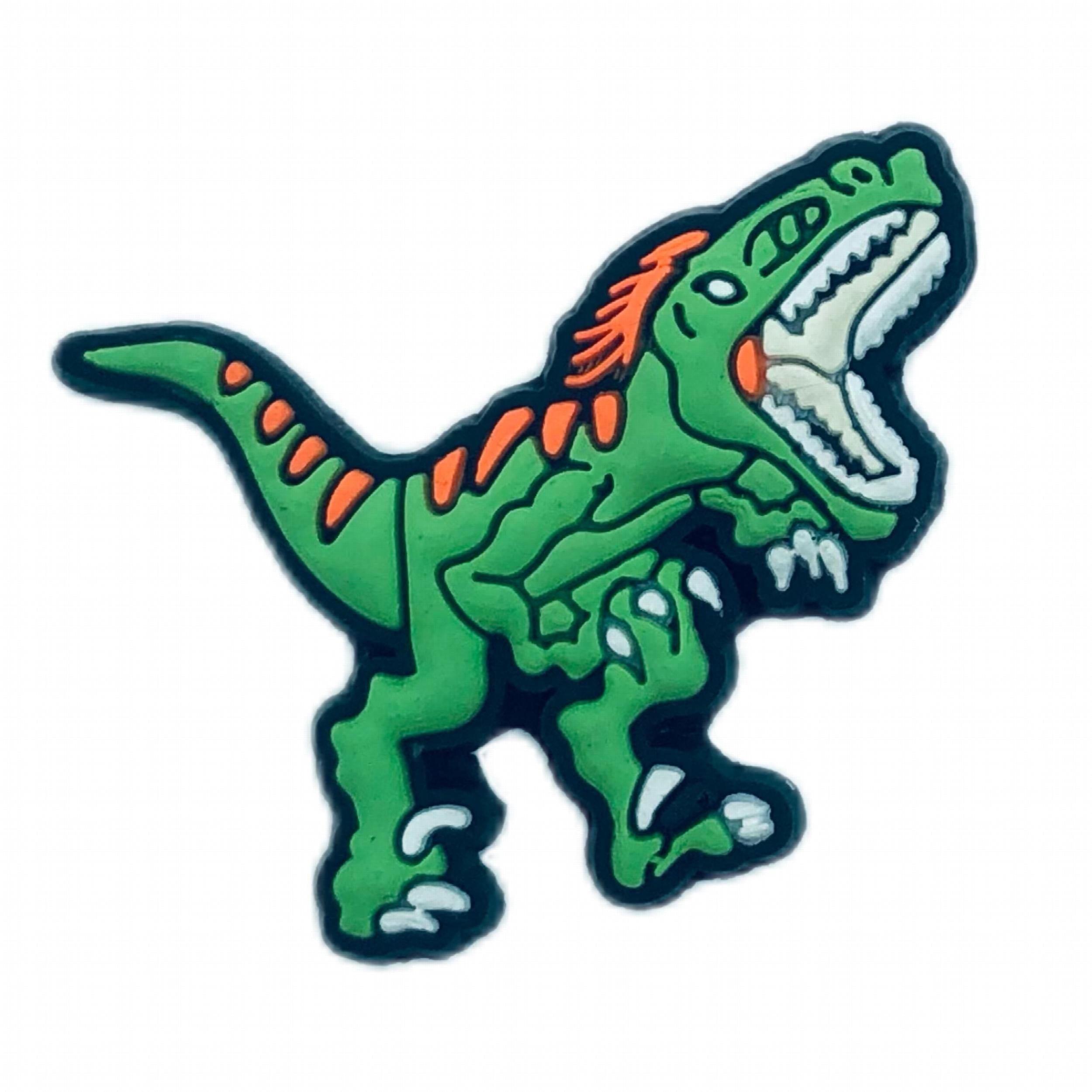 16pcs Dinosaur Park Shoe Charms for Clogs Jibs Bubble Sandals PVC Accessories