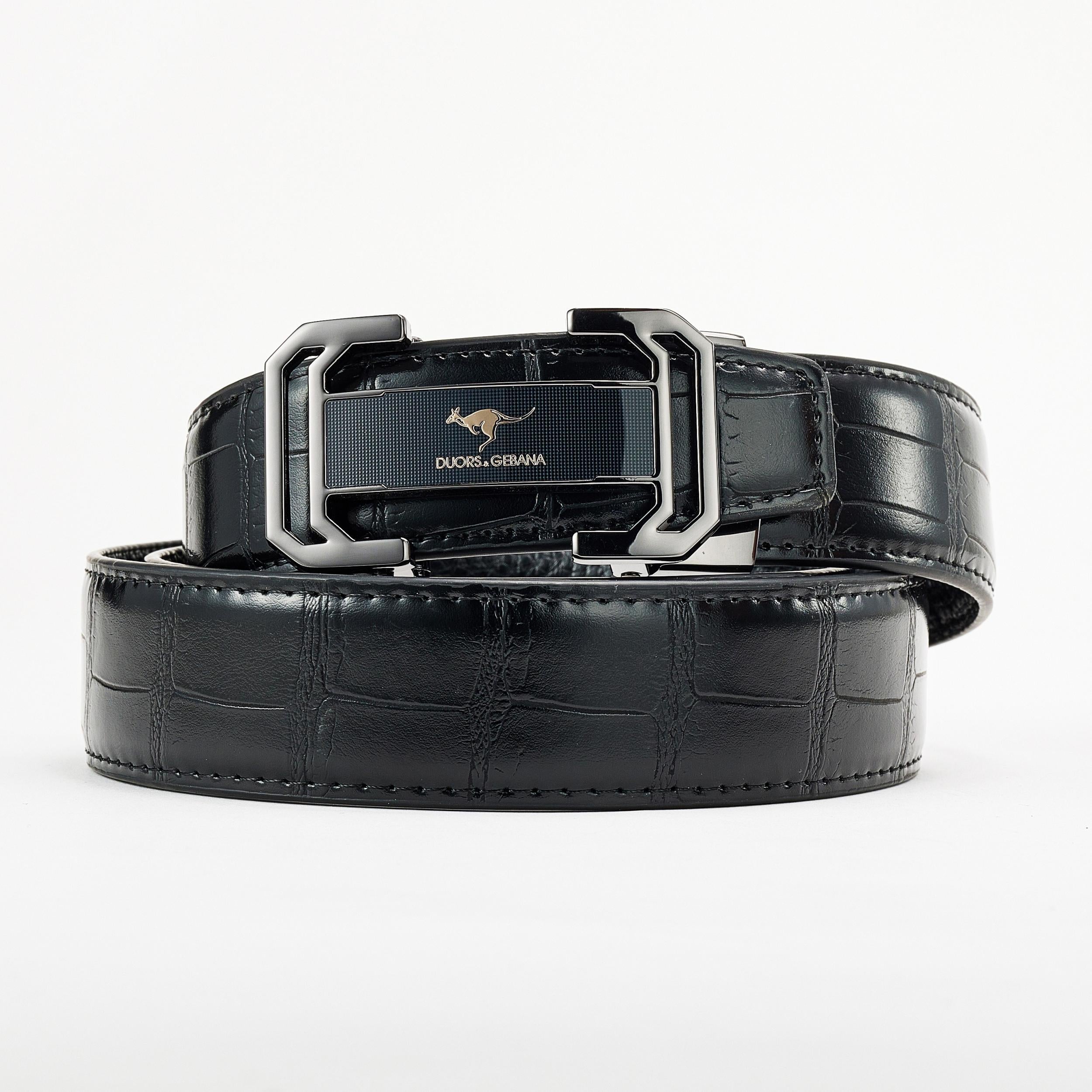 AODIDAISHU Men's Crocodile Pattern Leather Belt