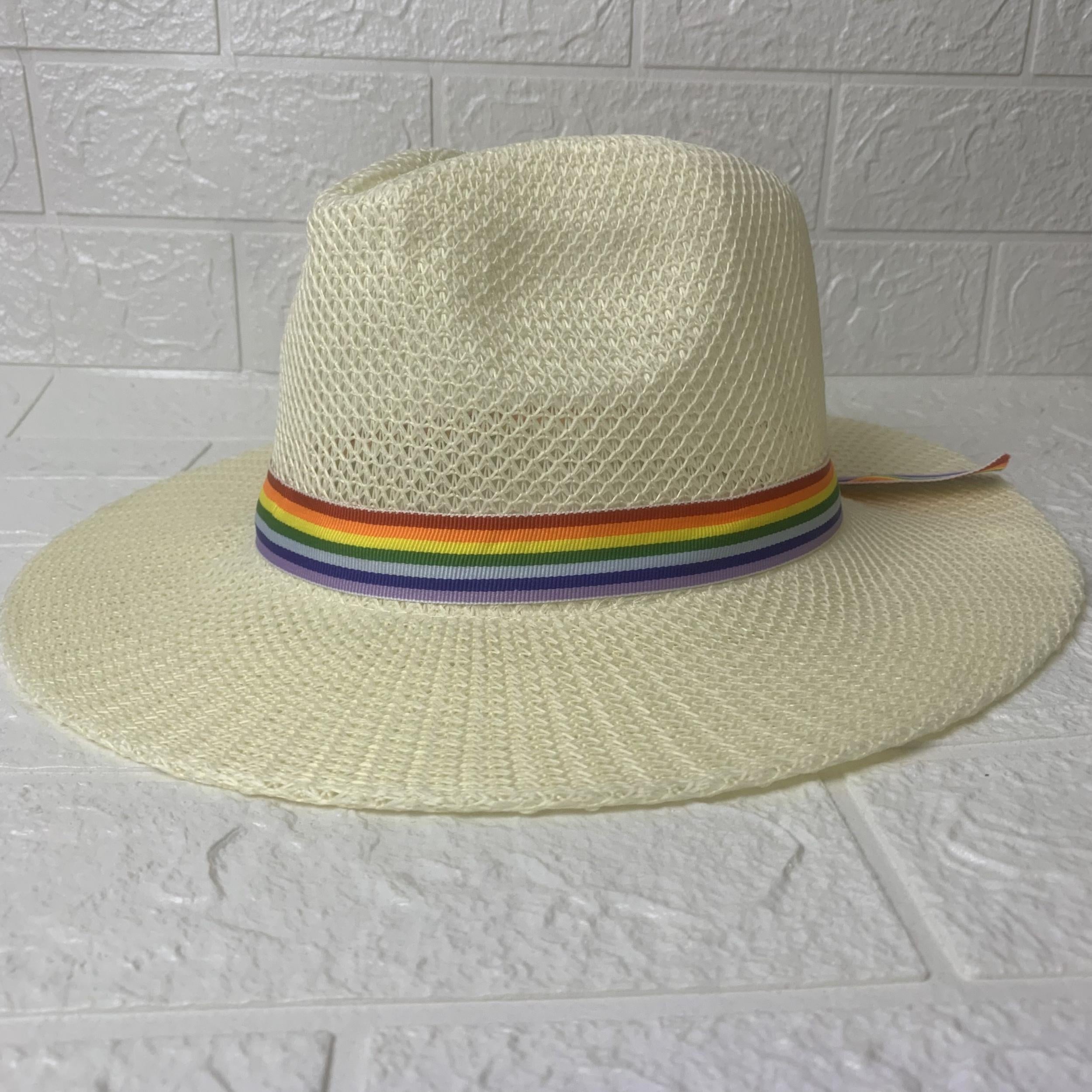 Rainbow Ribbon Summer Sun Hat