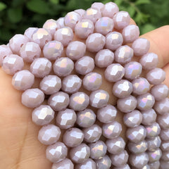 AB Violet Purple Rondelle Crystal Glass Beads Jewelry Making Spacer Beads