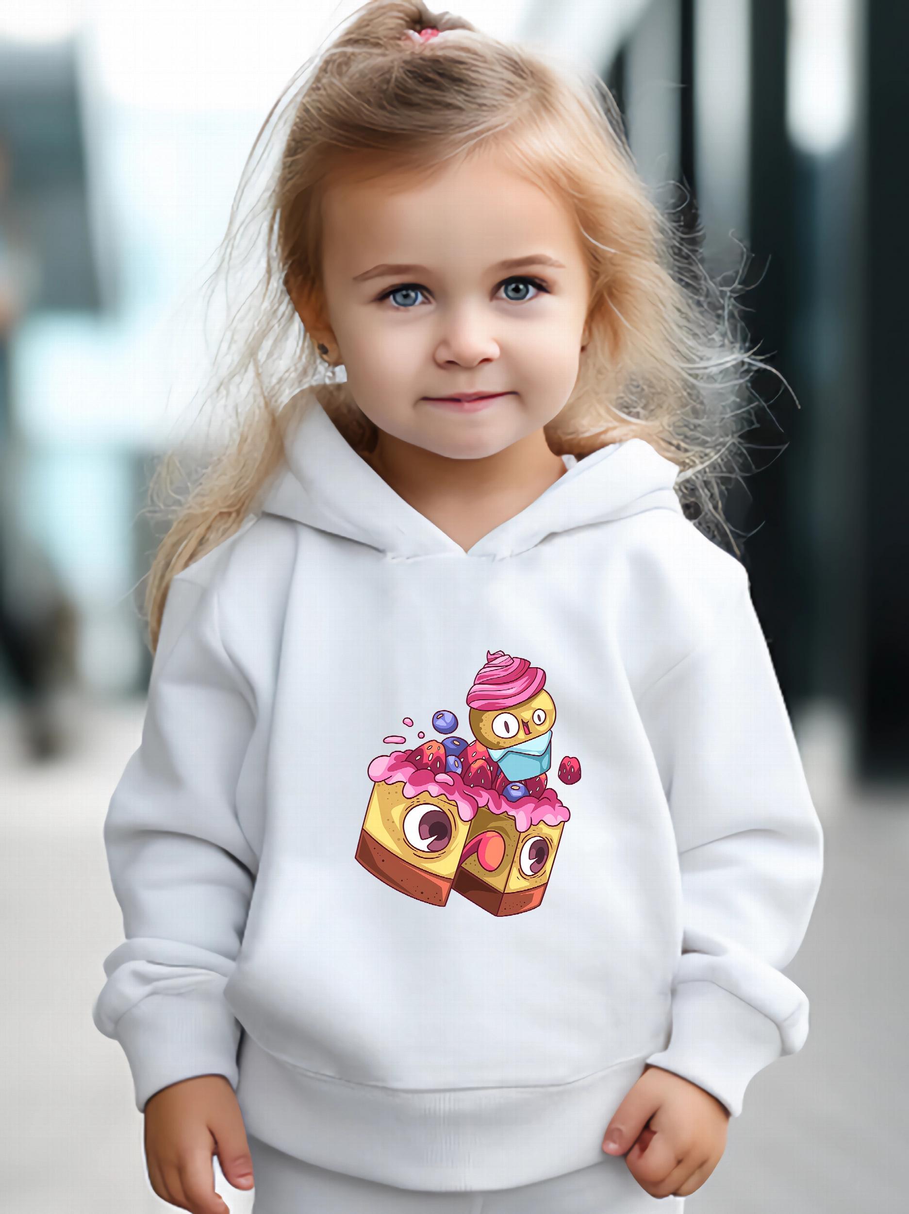 Cartoon Cake Pattern 2pcs Activewear Girls Sports Outfits Running Gift