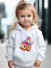 Cartoon Cake Pattern 2pcs Activewear Girls Sports Outfits Running Gift