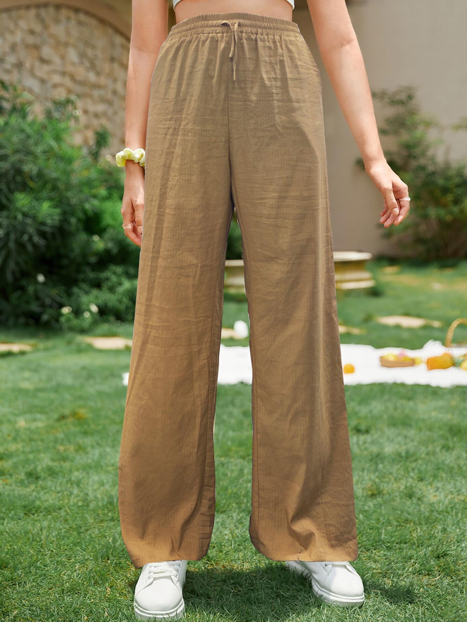  High Rise Wide Leg Trousers