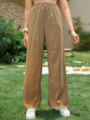  High Rise Wide Leg Trousers